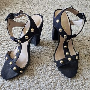 Elegant Black Studded Heels